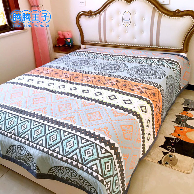 新款八层细沙床盖 双人床单220*240cm欧式柔软透气多花型被单床品