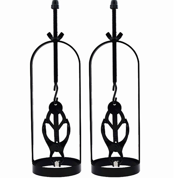 Clock clip black-black butterfly clip (round edge)
