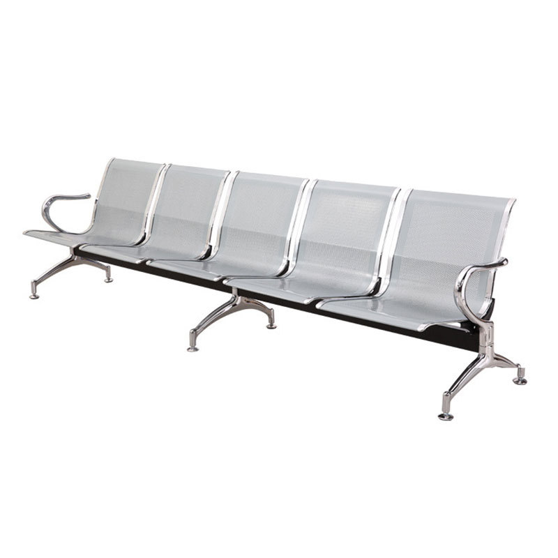 Venta al por mayor Silla de espera de acero laminado en frío Silla de fila de aeropuerto con silla pública de fila Silla de espera de hospital asiento de estación de galvanoplastia