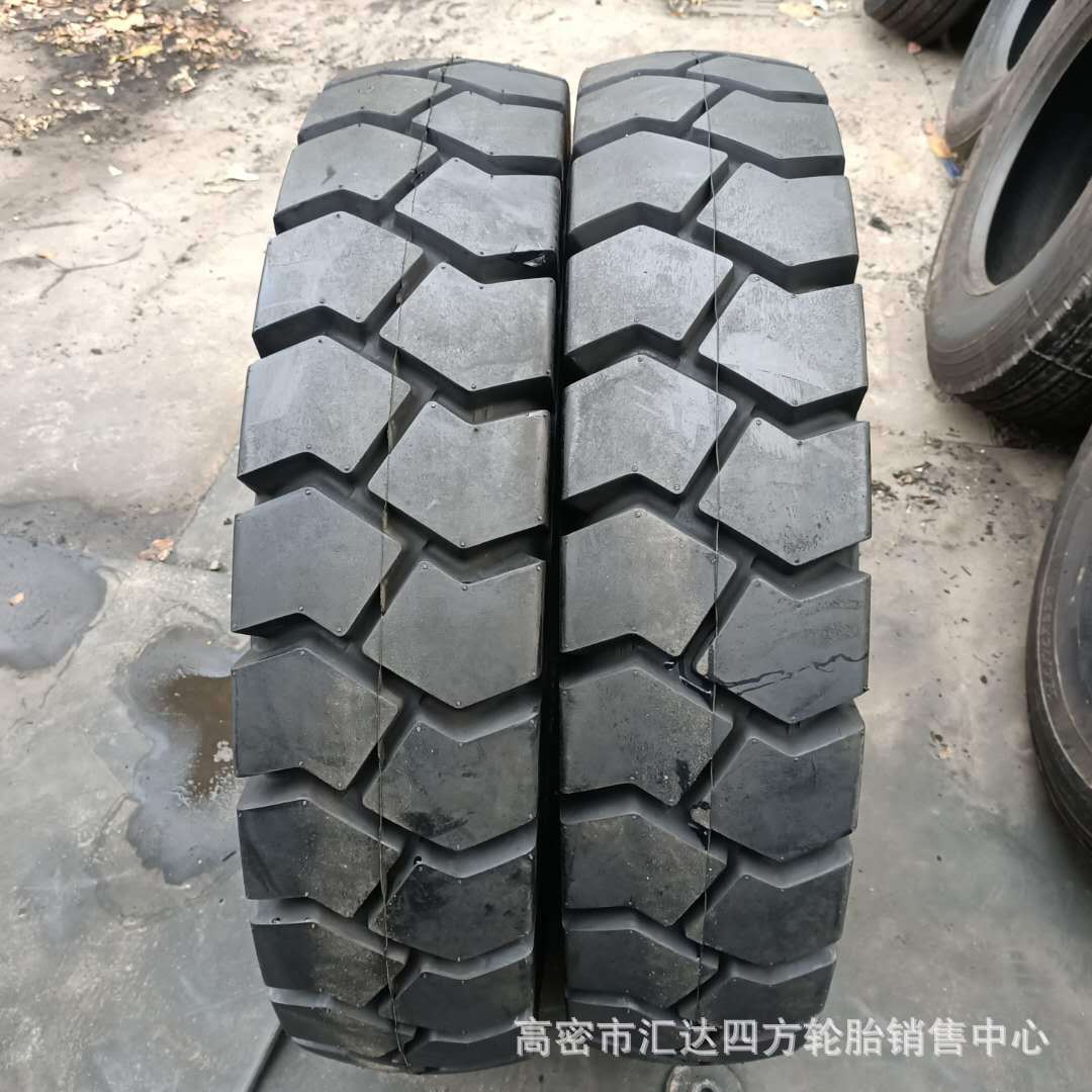 现货实心叉车轮胎10.00-20 自卸车工程隧道拖车90.00-20钢圈