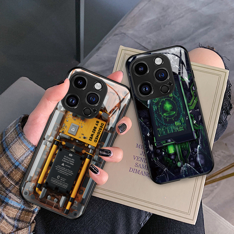 Protective Glass Phone Case For Iphone 17 Pro 15 Pro Max 13 Pro_voghion.com