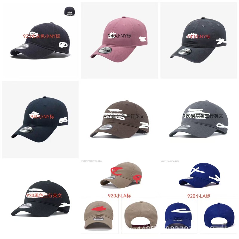 Newera New Era 帽子 940 ソフトトップ スモールラベル NY ピークキャップ フェイスショーツ ベースボールキャップ 男女兼用 アウトドア 日焼け止め|undefined