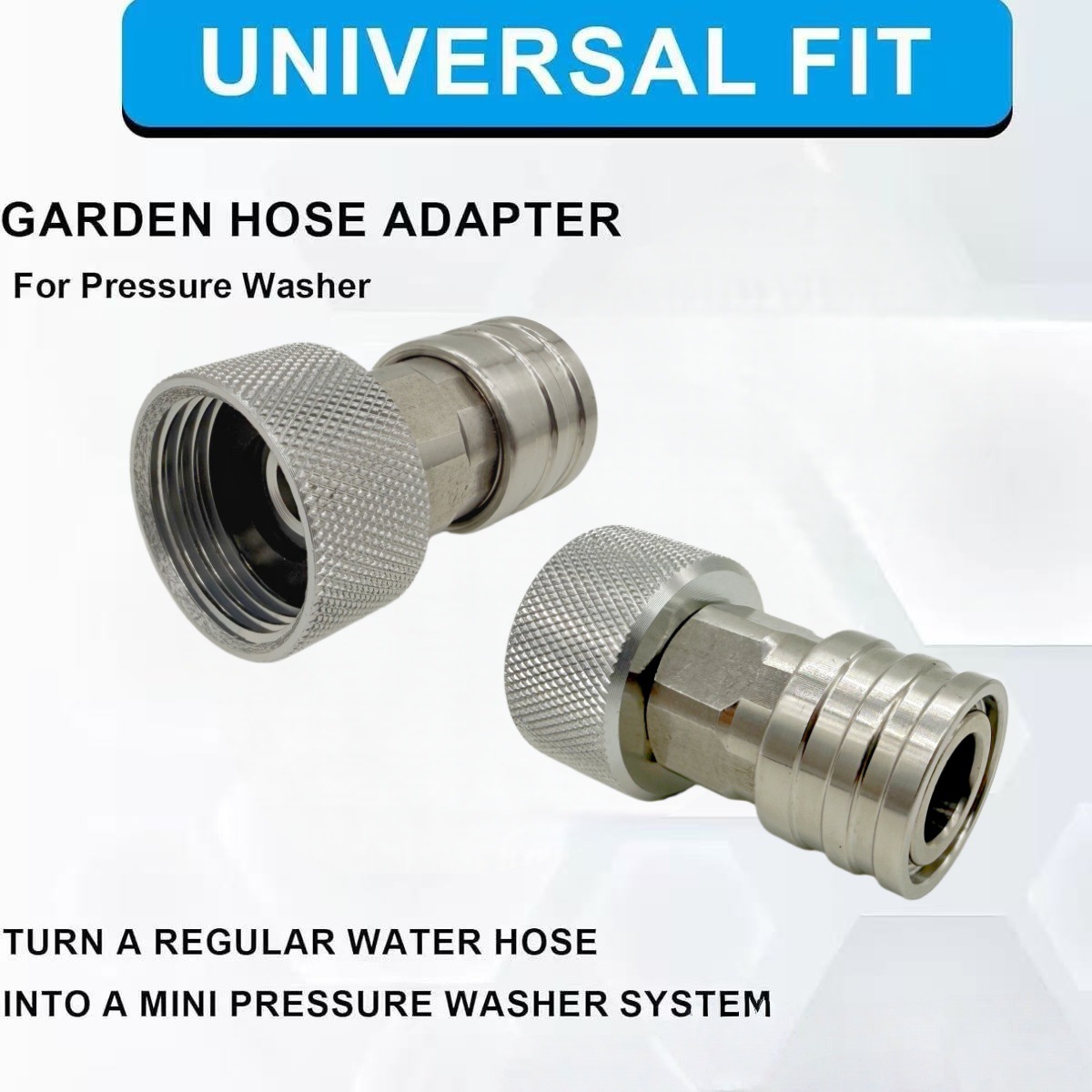 Cross-Border New Model Garden Hose Ght3/4 Knurled Adapter 1/4 Quick Connector 5-Color Nozzle Accessory Set