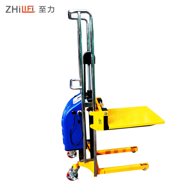 至力手动液压行李车轻型电动升降平台升高车小型堆高搬运手动叉车