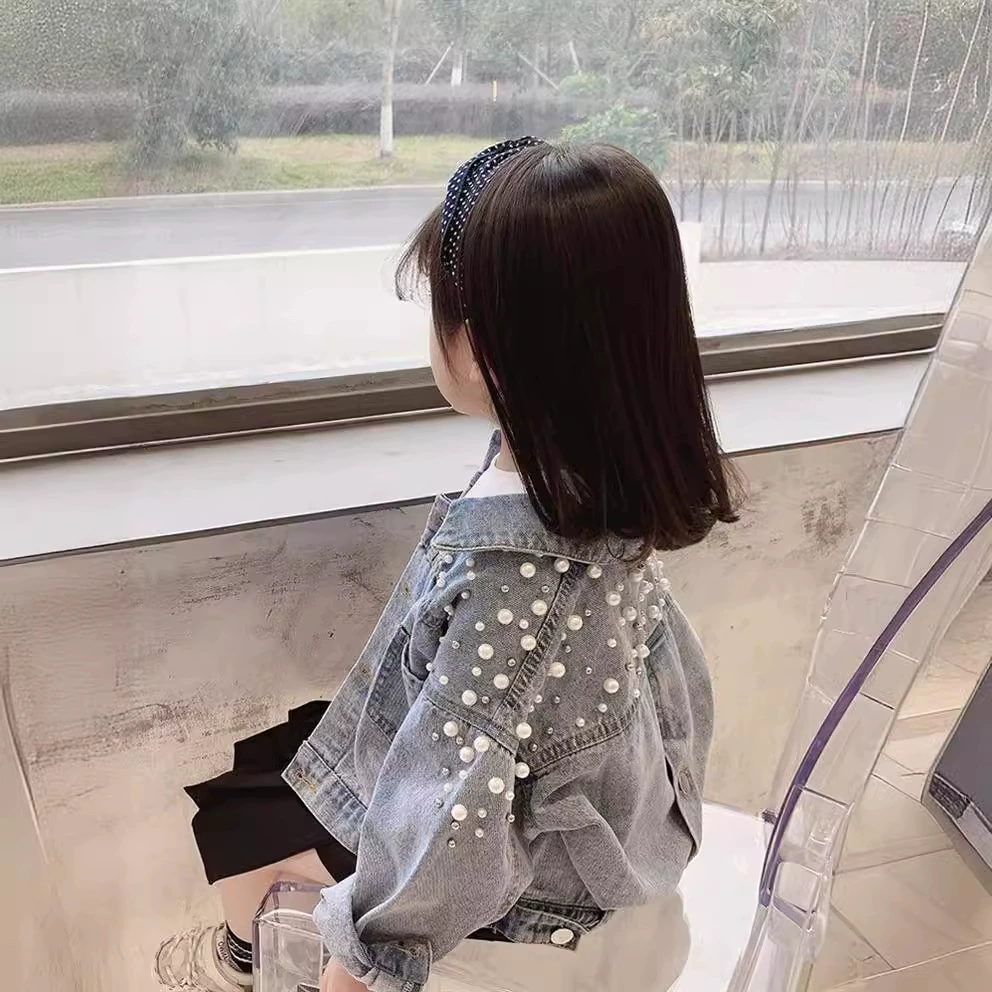 Children's autumn denim jacket, 2021 collection, children's clothing, Korean style, western style