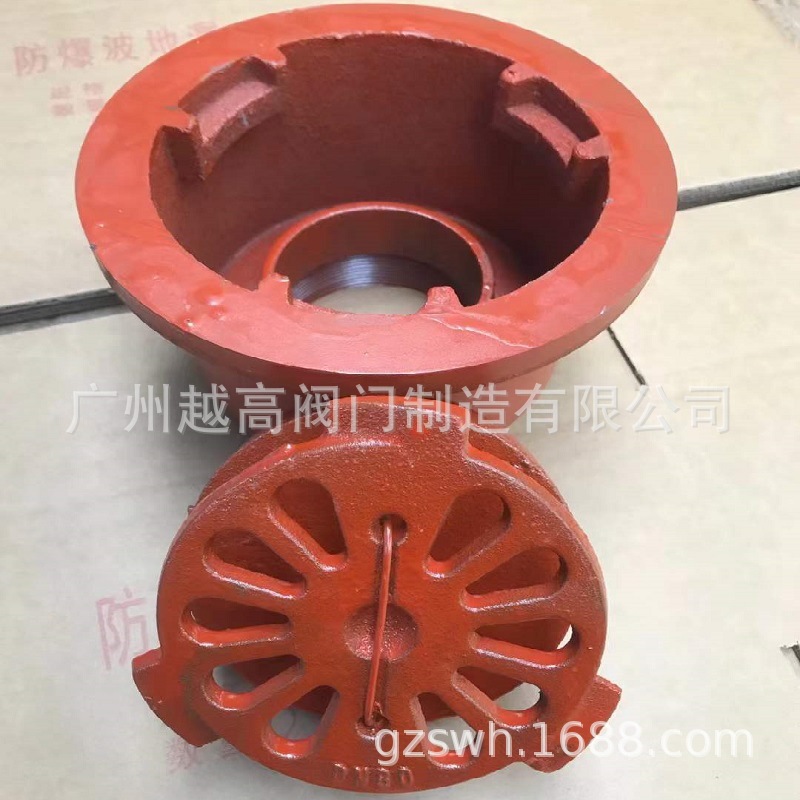 上海南翔FDI-X防爆地漏 消防专用防爆地漏 铸铁内罗纹防爆地漏