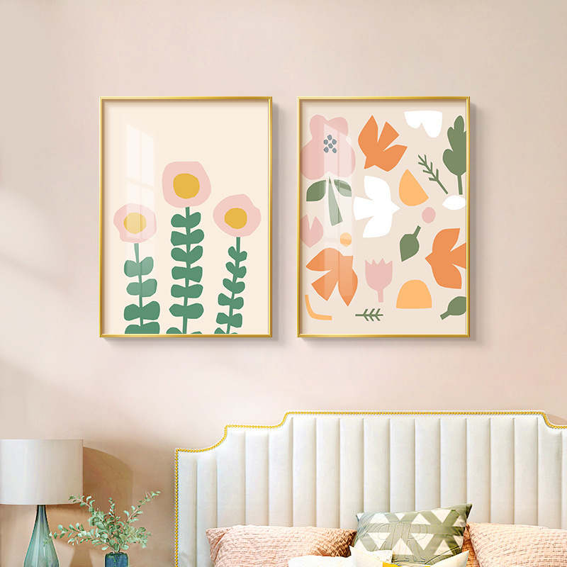Salón de estar decoración fuente fábrica mayorista pintura de fondo decoración de pared porche mural cabeza de cama curar pintura colgante abstracta