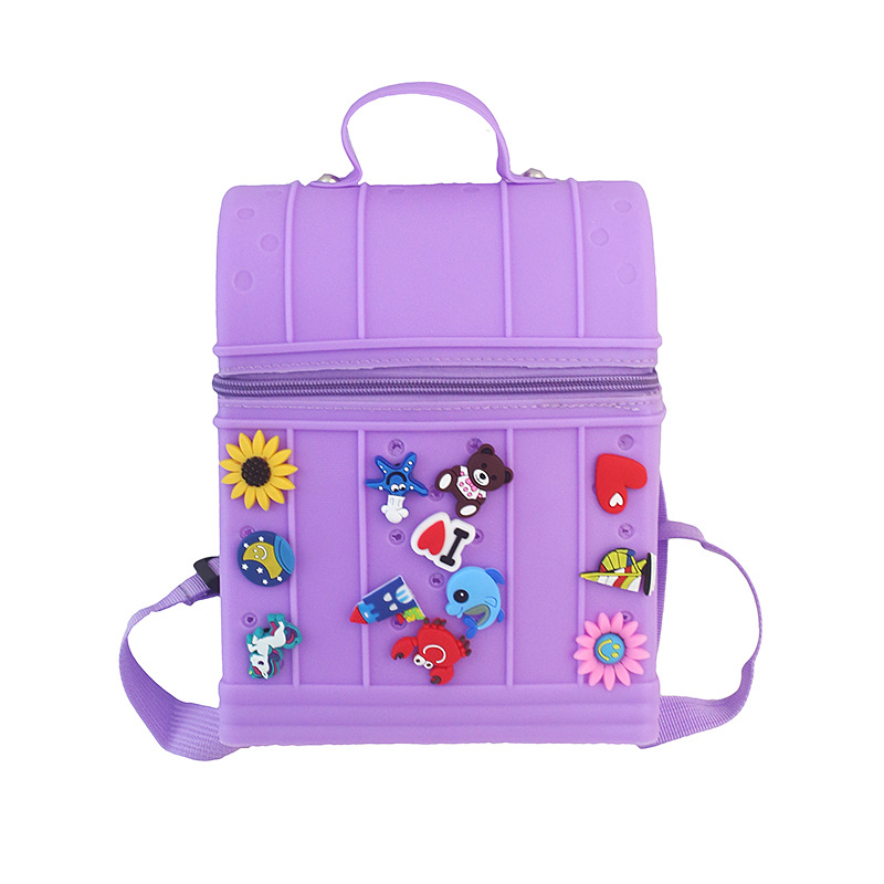 Mochila para niños bolsa de gelatina de silicona mochila de dibujos animados Linda mochila de estudiante de escuela primaria pinduoduo suministro entrega de una pieza