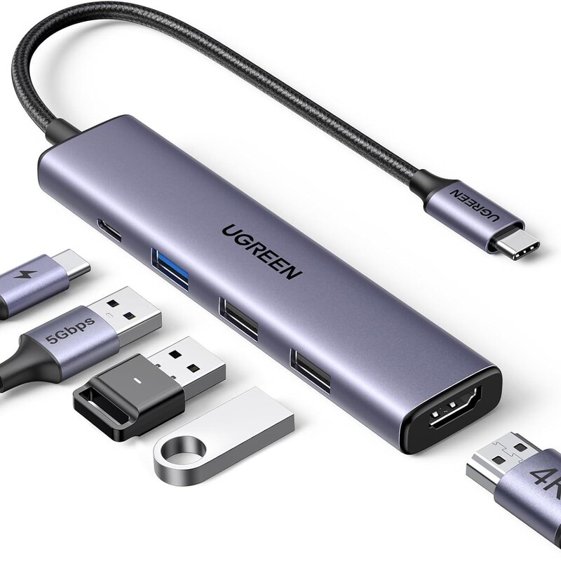 Cross-border type-c expansion splitter hub multi-port HDMI network cable converter USB adapter docking station