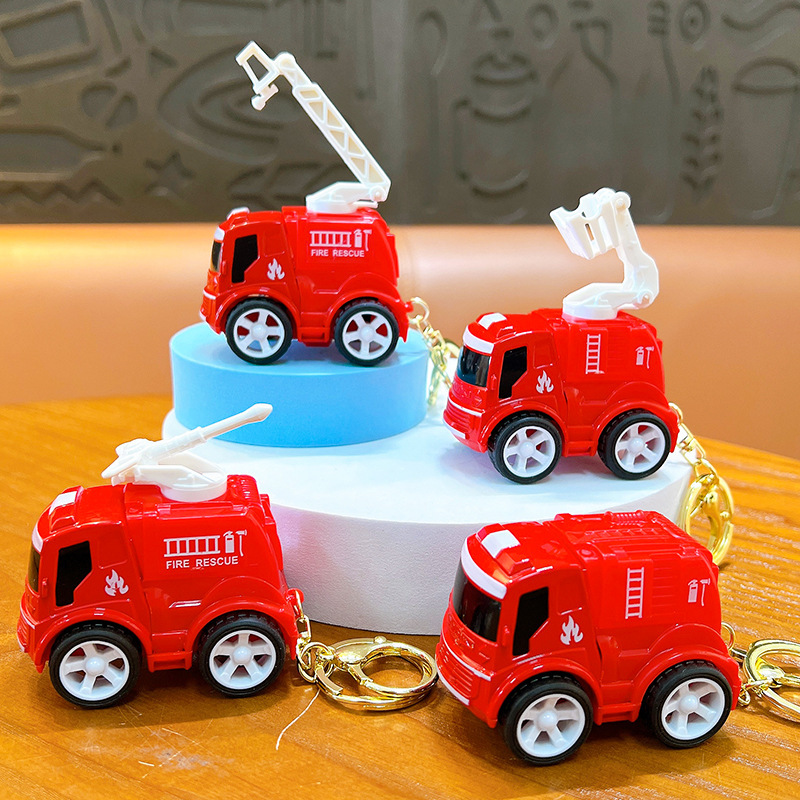Creative Huili fire truck keychain female cartoon Huili car key chain schoolbag pendant small gift wholesale