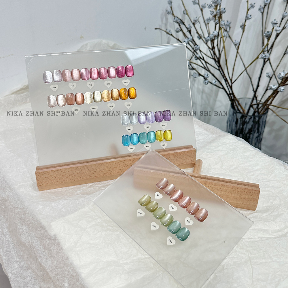 Nuevo tablero de manicure acrílico de doble cara pintura de manicure pegamento de estilo de trabajo de tarjeta de color impresión de color