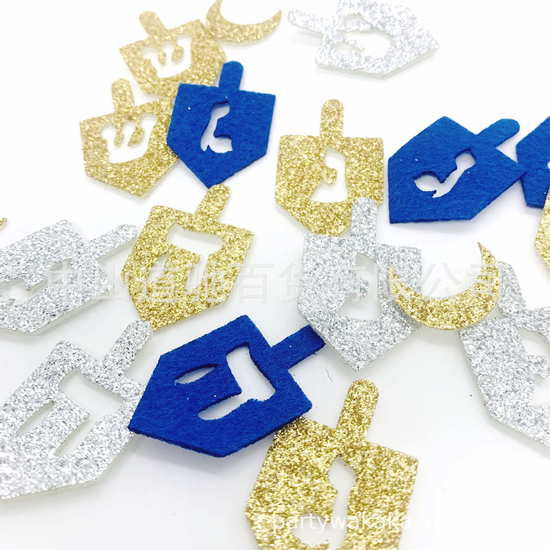 Festival necesidades diarias decoración brillo aspersión Flor de seis puntas estrella candelabro giroscopio Mesa decoración fiesta suministros Confett