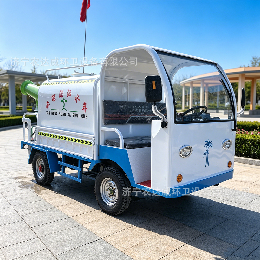 Cross-border foreign trade model of new energy sprinkler truck, electric spray truck for ports and docks, community property fog cannon dust suppression vehicle
