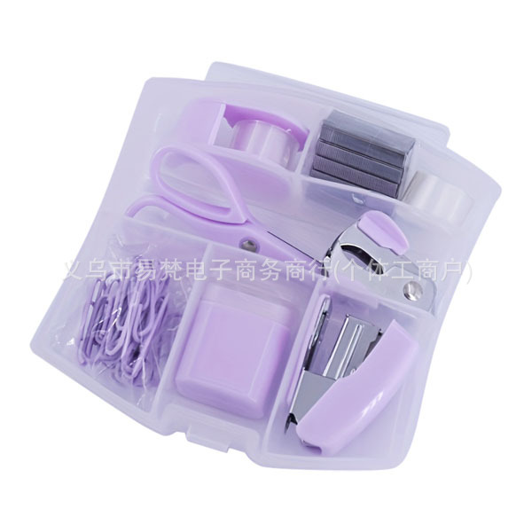 Juego de grapadora mini pequeña, grapas para estudiantes, linda y de alta estética, grapadora de clips portátil, encuadernadora