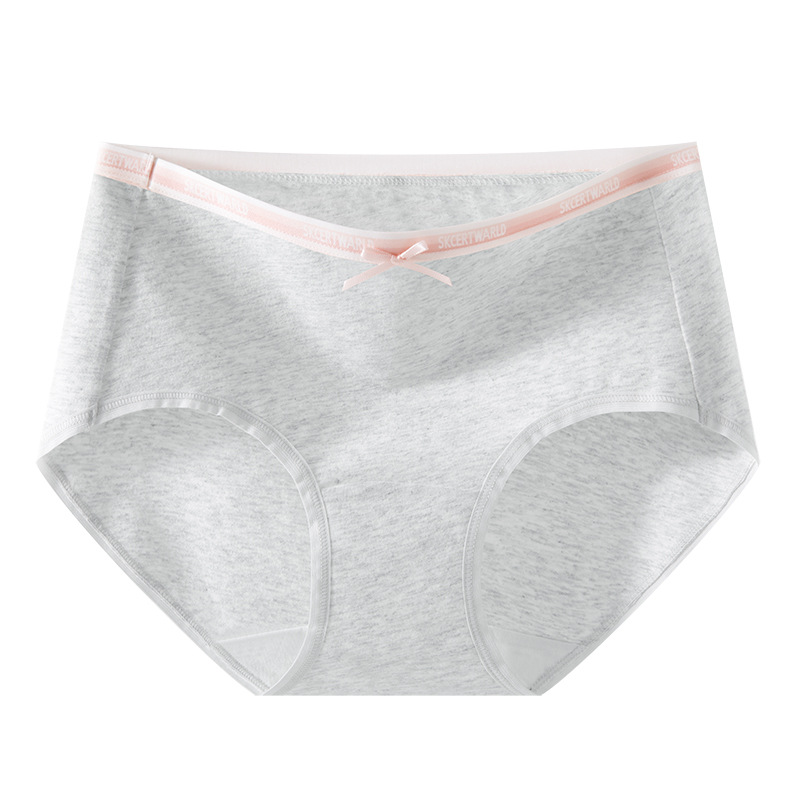 Ropa interior de algodón para bebés Clase A entrepierna de algodón para mujer 10A entrepierna antibacteriana rango largo cintura media sin costuras calzoncillos transpirables para mujer