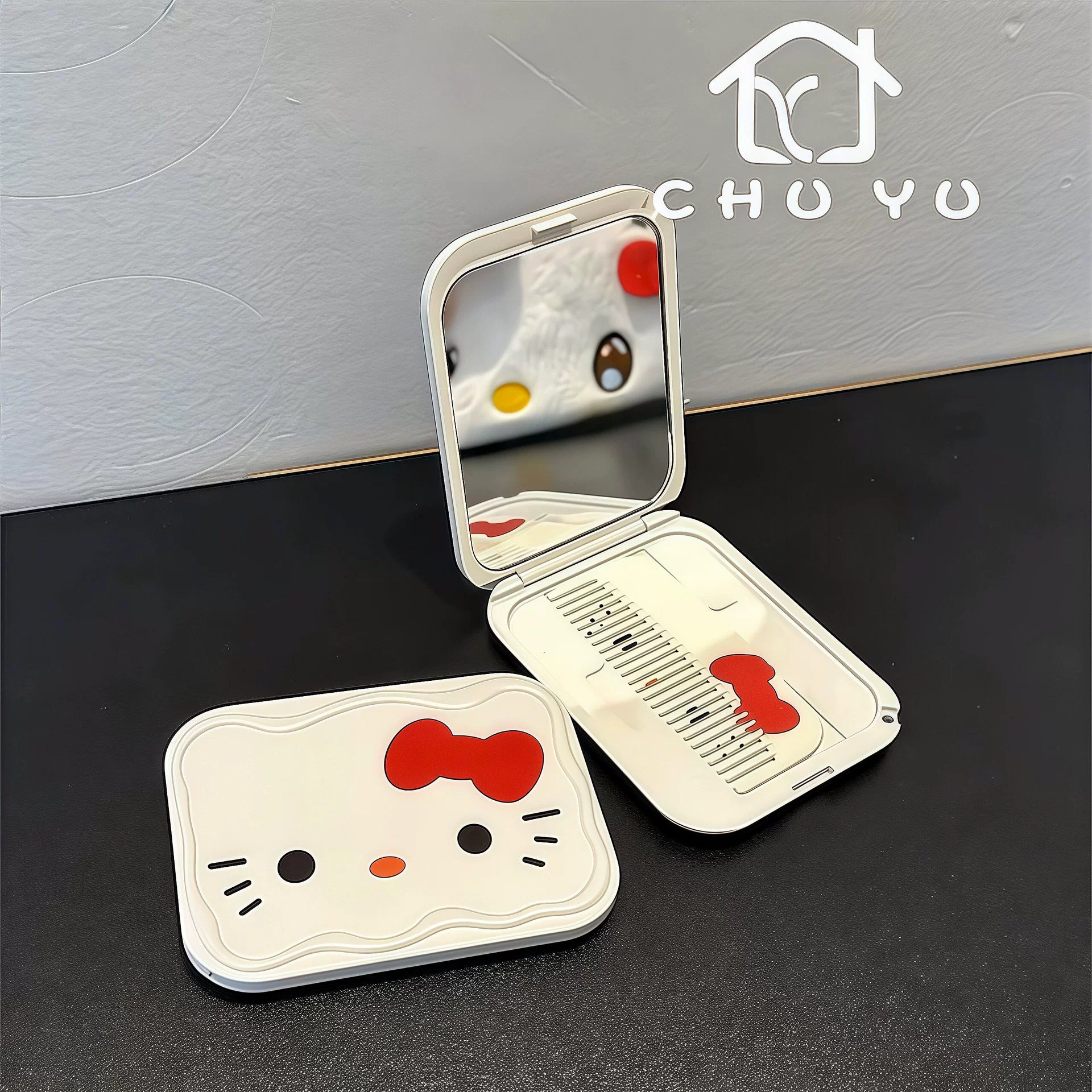Hello Kitty, японский ручной складывающийся милый зеркало для студентов