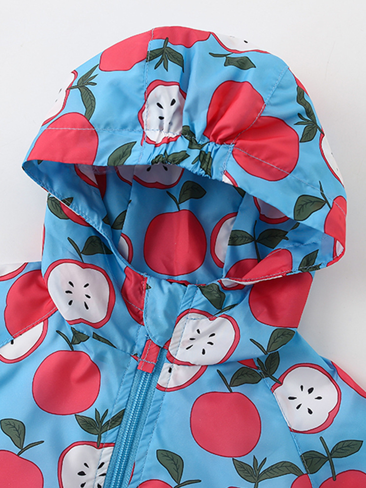 Malwee gabardina para niñas Primavera y otoño nuevos niños europeos y americanos estilo occidental con capucha cremallera camisa superior para niños