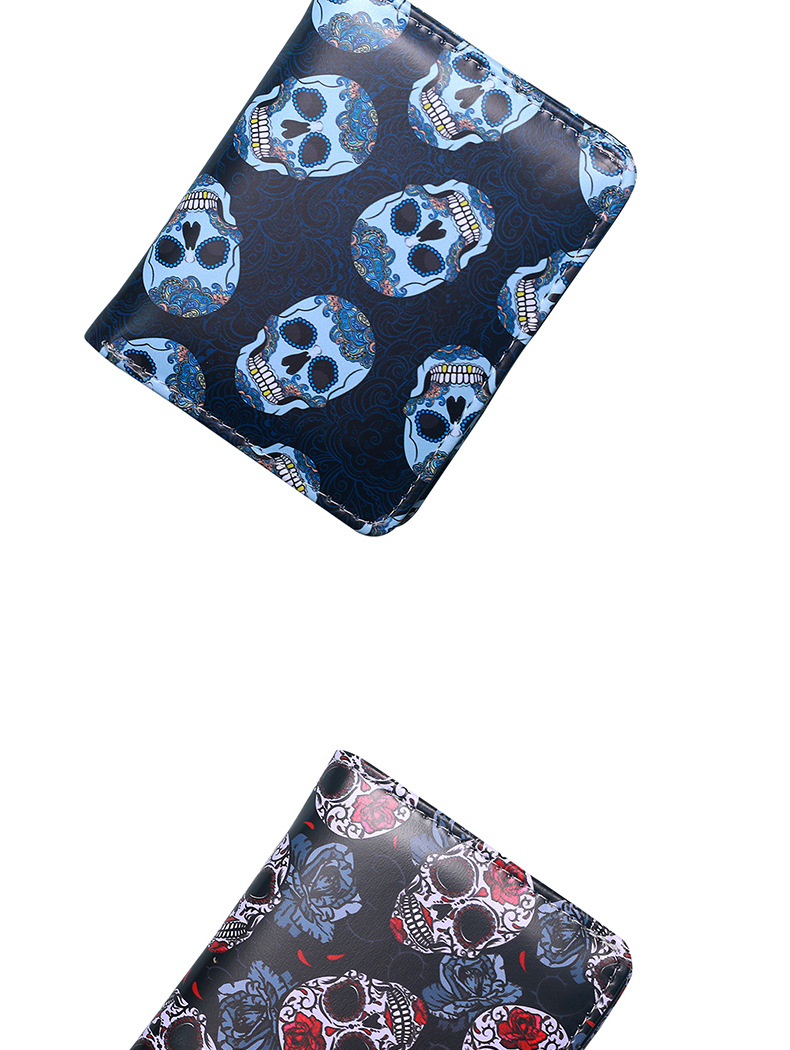 37g Weight Nylon Lining Material Open Closure Type Small Wallets Bags Type 1 Piece Quantity Holiday, Party Occasion PVC Material Halloween Festival Skull Pattern All Seasons Season Unisex Gender Printing Design Retro, Cool Style Style Square Shape Unisex Skull PVC Open Small Wallets 14