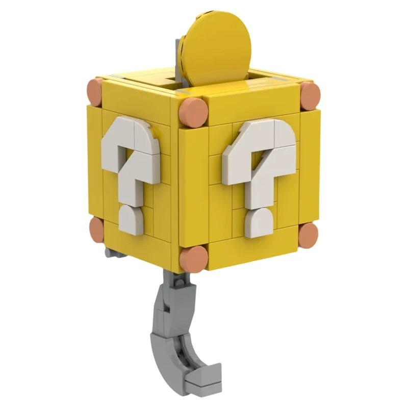 疑問符ボックスキーフック装飾品 MOC ビルディングブロック組み立ておもちゃクリエイティブギフトマリオレンガトレンディな DIY|undefined