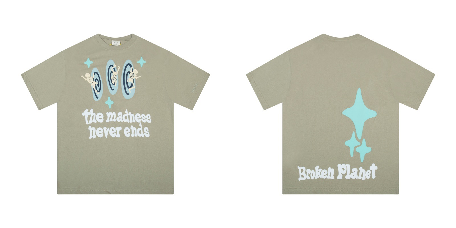 Broken Planet The Madness Never Ends T-shirt Grey