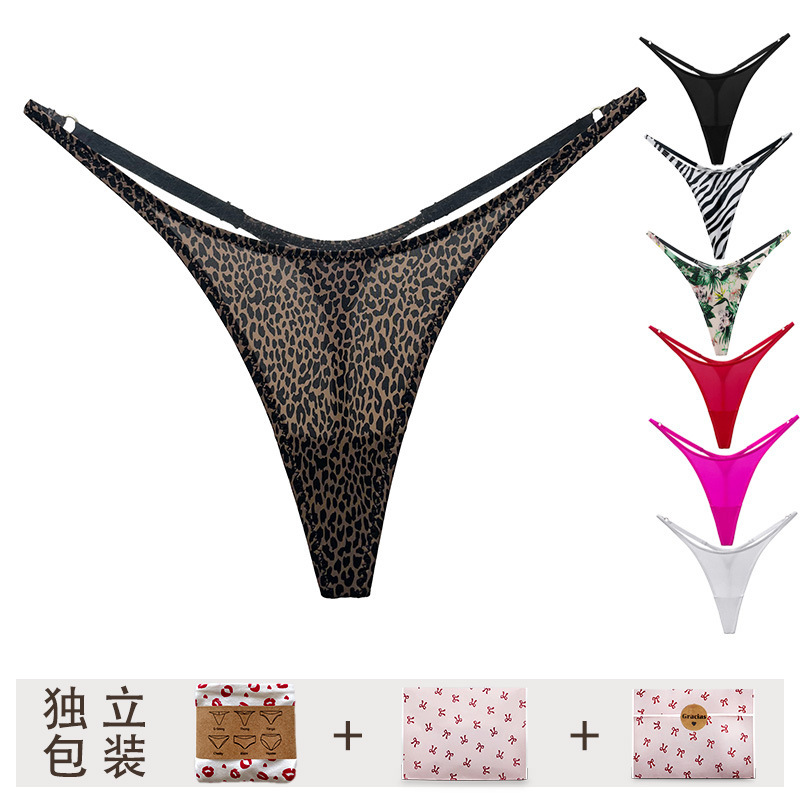 Dropshipping! 1035t Sexy Smooth Ice Silk Thong Women's Fitness Sports Breathable High-Cut Foreign Trade T-Pants Dropshipping! 1035t Sexy Smooth Ice Silk Thong Women's Fitness Sports Breathable High-Cut Foreign Trade T-Pants