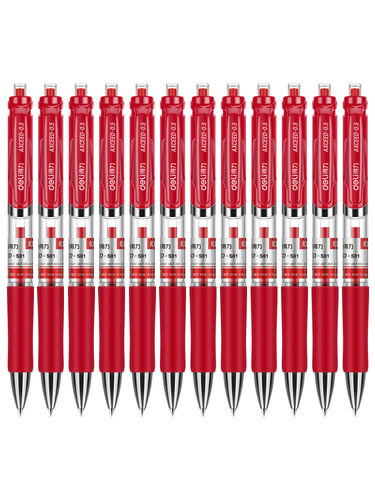Deli S01 press gel pen simple and fashionable student writing 0.5mm water pen office signature pen stationery wholesale