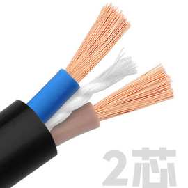 国标电缆线两相三相2心3心4心1.5 2.5 4 610平方工地阻燃电源线