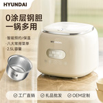 HYUNDIA韩国现代迷你电饭锅小2人家用2到3人不锈钢胆3到4人电饭煲