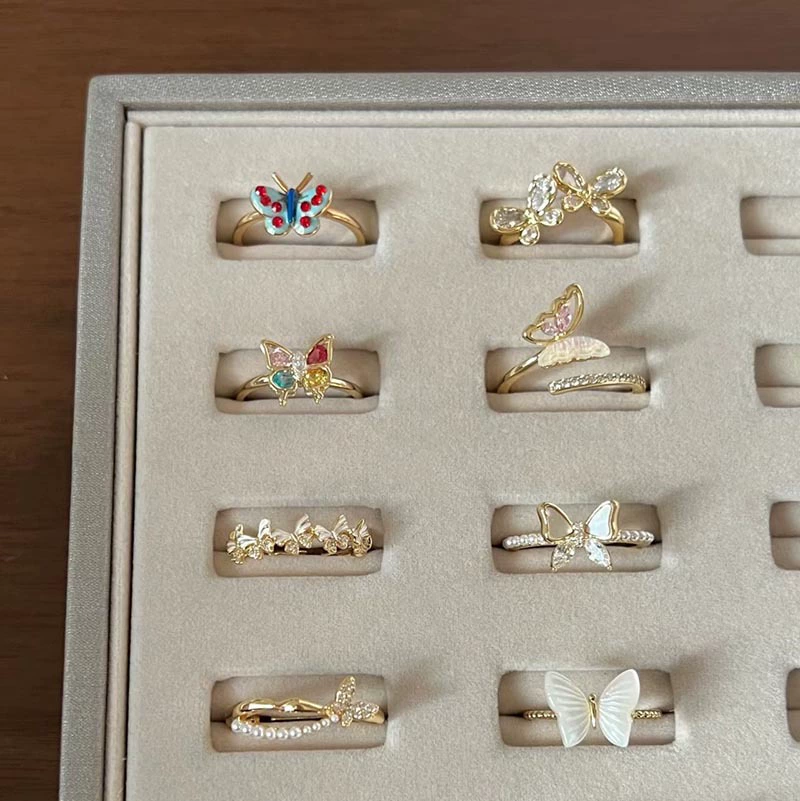 Цирконий, универсальное кольцо из жемчуга, свежий аксессуар, на указательном пальце, оптовая