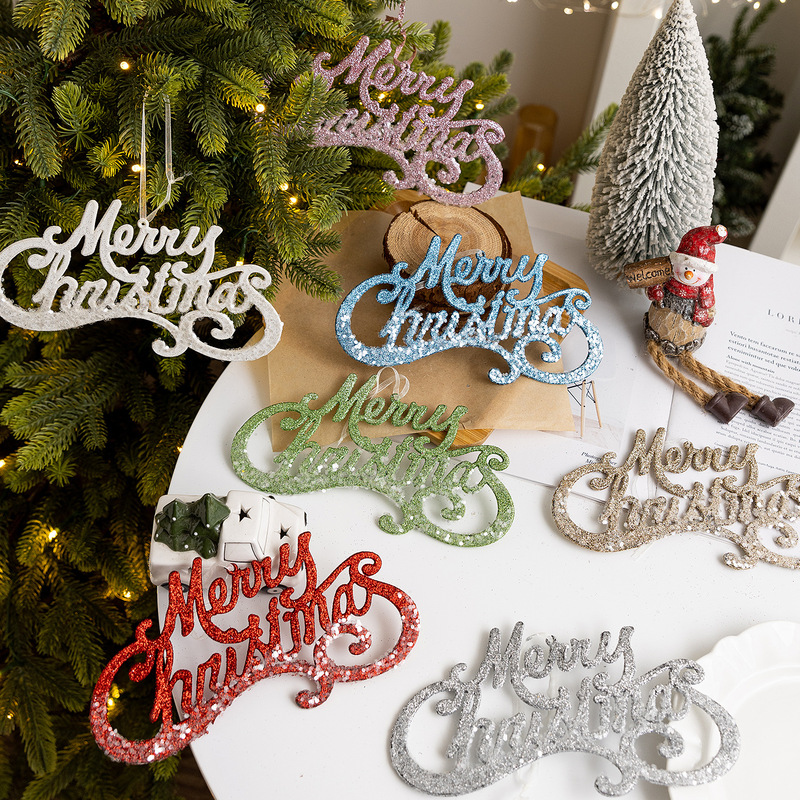 Hot Selling Christmas Letter Pendant Merry Christmas Hanging Creative Garland DIY Christmas Tree Pendant