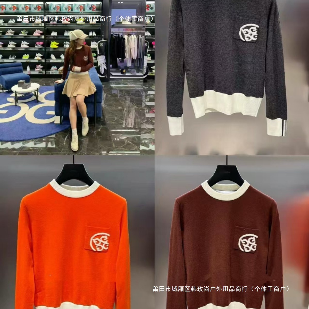 New Golf Clothing Women's Half Turtleneck Long-Sleeved Knitwear Sports Golf Baseball Uniform Top Versatile and Slimming Look