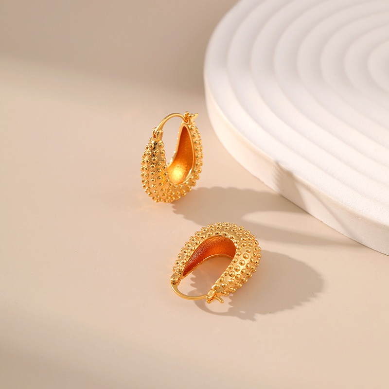 Fashion Solid Color Copper Plating Earrings 1 Pair