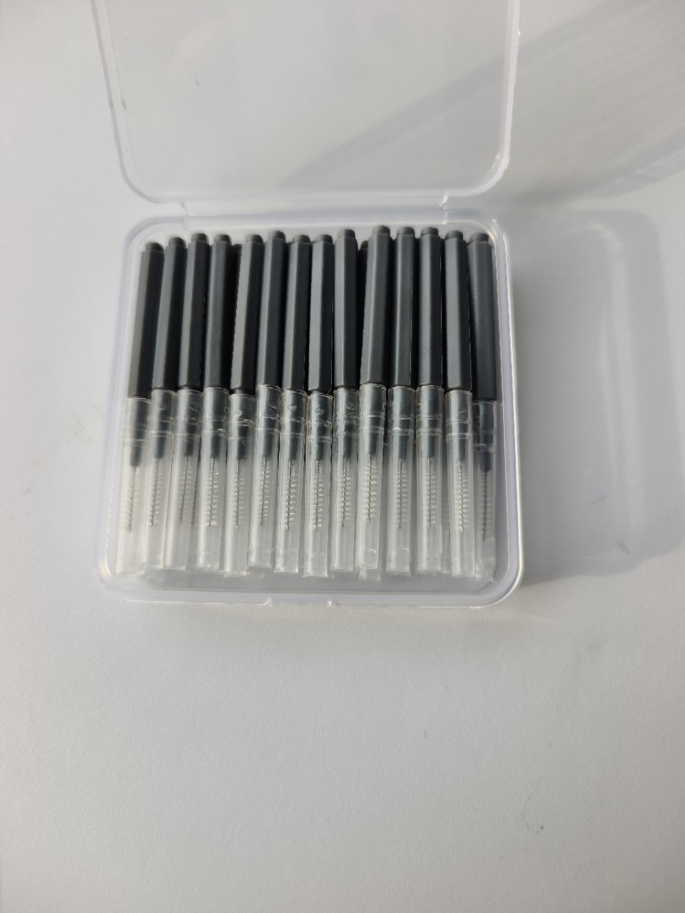 50 cables de acero en caja I-type cepillo de dientes cepillo de costura cepillo de alambre de nylon cepillo de limpieza profunda tipo lápiz oral