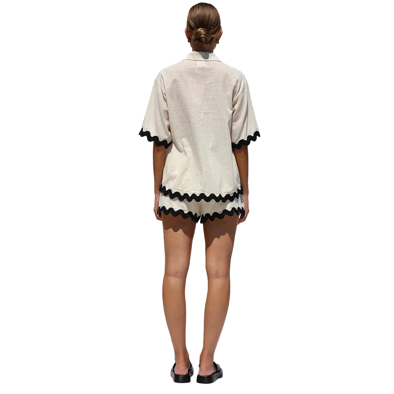 364g Weight Short Sleeve Sleeve Length Spandex, Polyester Fabric Type Shorts Co-ord Set Sets Type 2 Pieces Set Quantity Daily Occasion Turndown Neckline Regular Fit Fit Type Solid Color Pattern Summer, Spring Season Women's Gender Button Design Casual, Simple Style Style Daily Women's Casual Simple Style Solid Color Spandex Polyester Button Shorts Co-ord Set Shorts Sets 36