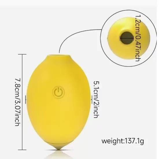 Lemon Clitoral Sucker Vibrator, G-Spot Massager with Magnetic Charging, Quiet Silicone Adult Toy — detail image 1