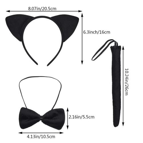 New Halloween Black Cat Children's Net Tutu Half Body Skirt Headband Tie Eyepatch Set Performance Ballet Skirt