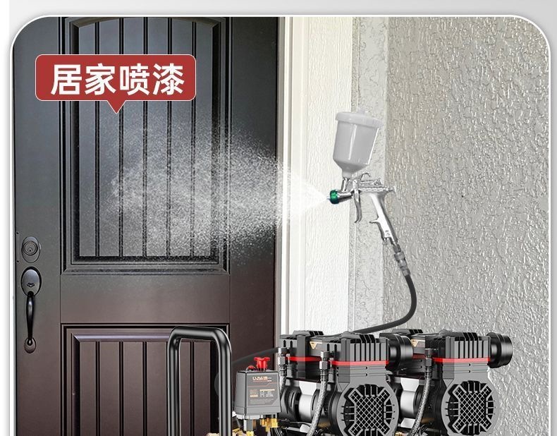 Industrial-grade air compressor, small 220v air pump, oil-free woodworking low-noise portable air compressor