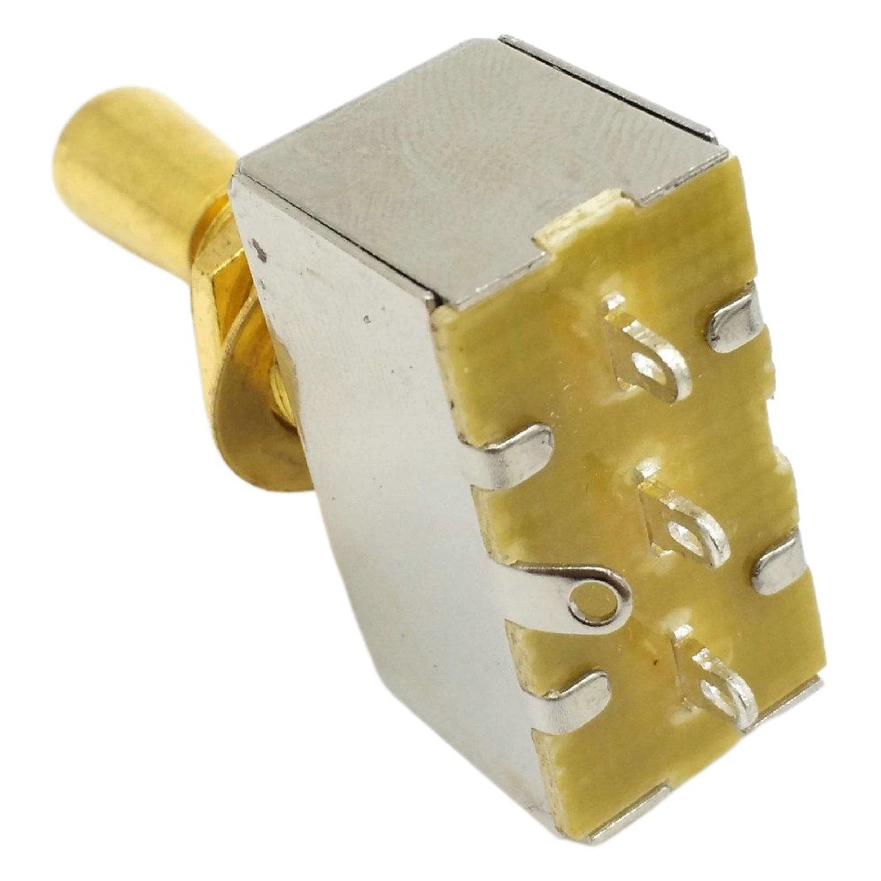 Трехступенчатый закрытый переключатель LP, переключатель передач для электрогитары, металлическая крышка, переключатель с качаемой головкой, золото, серебро, черный