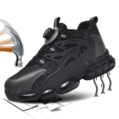 Cross-border new men's special safety shoes men's anti-crushing and anti-stabbing construction site wear-resistant electric welding work shoes toe cap with steel plate 