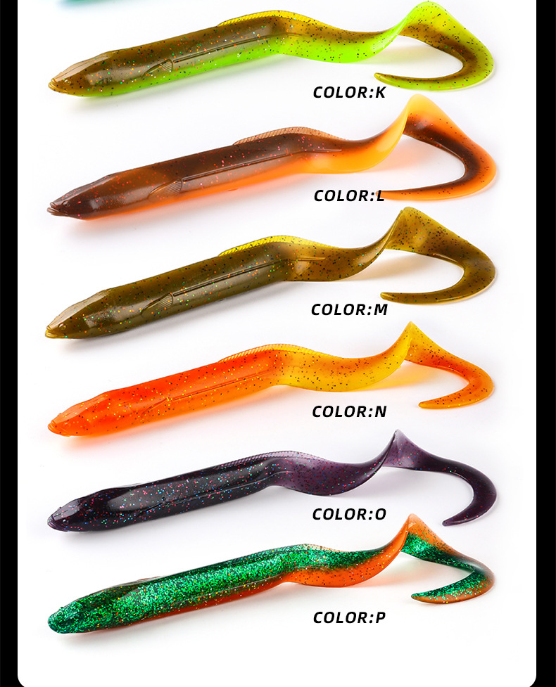 Soft Eels Fishing Lures Soft Plastic Baits Striped Bass Cobia Trout Fresh Water Fishing Lure