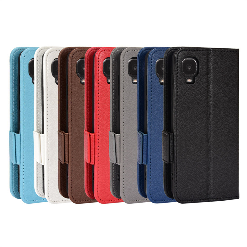 For TCL A3 mobile phone case magnetic suction flip cover protective case card wallet leather case side buckle litchi pattern leather case