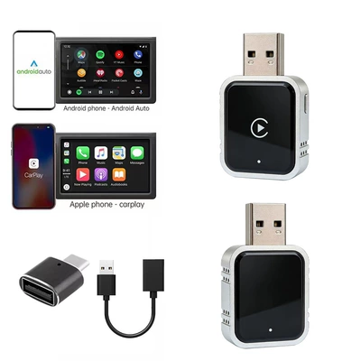 New Cross-Border Wireless Carplay Simsiz CarPlay və Android Auto - k7d-overseas-version-neutral-silver-adapter-extension-cord
