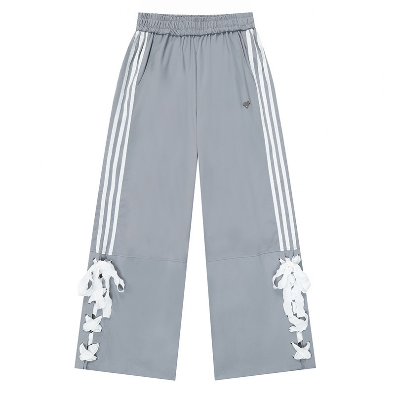 YPRS Men's Internet Popular Style Red Book Wear Striped Bow Strap Pink Long Pants for Small and Tall