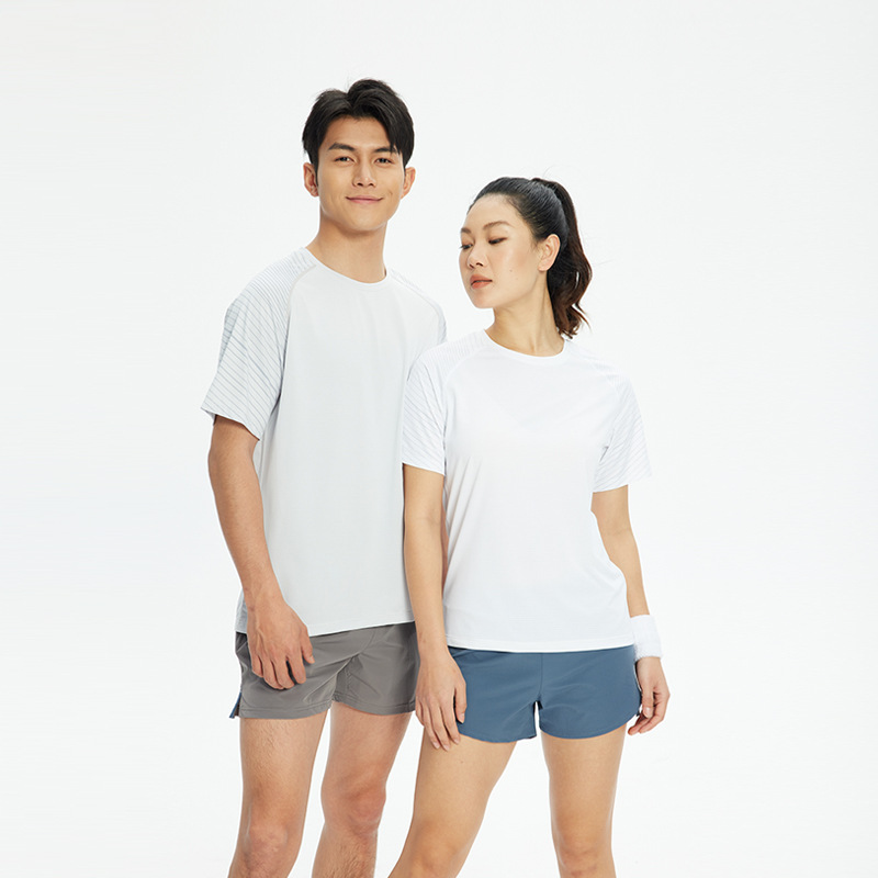 Dijia nueva camiseta de secado rápido ropa deportiva de secado rápido ropa de entrenamiento de baloncesto de manga corta para hombres Top de seda de hielo