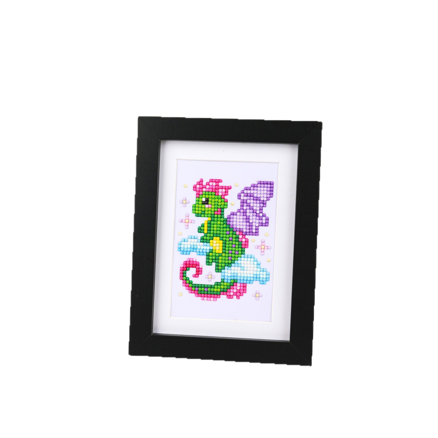 Nuevo cross-border 5D pintura de diamantes DIY edición de arco iris 5 * 7 pulgadas marco de fotos dibujo encantador caricatura sirena unicornio