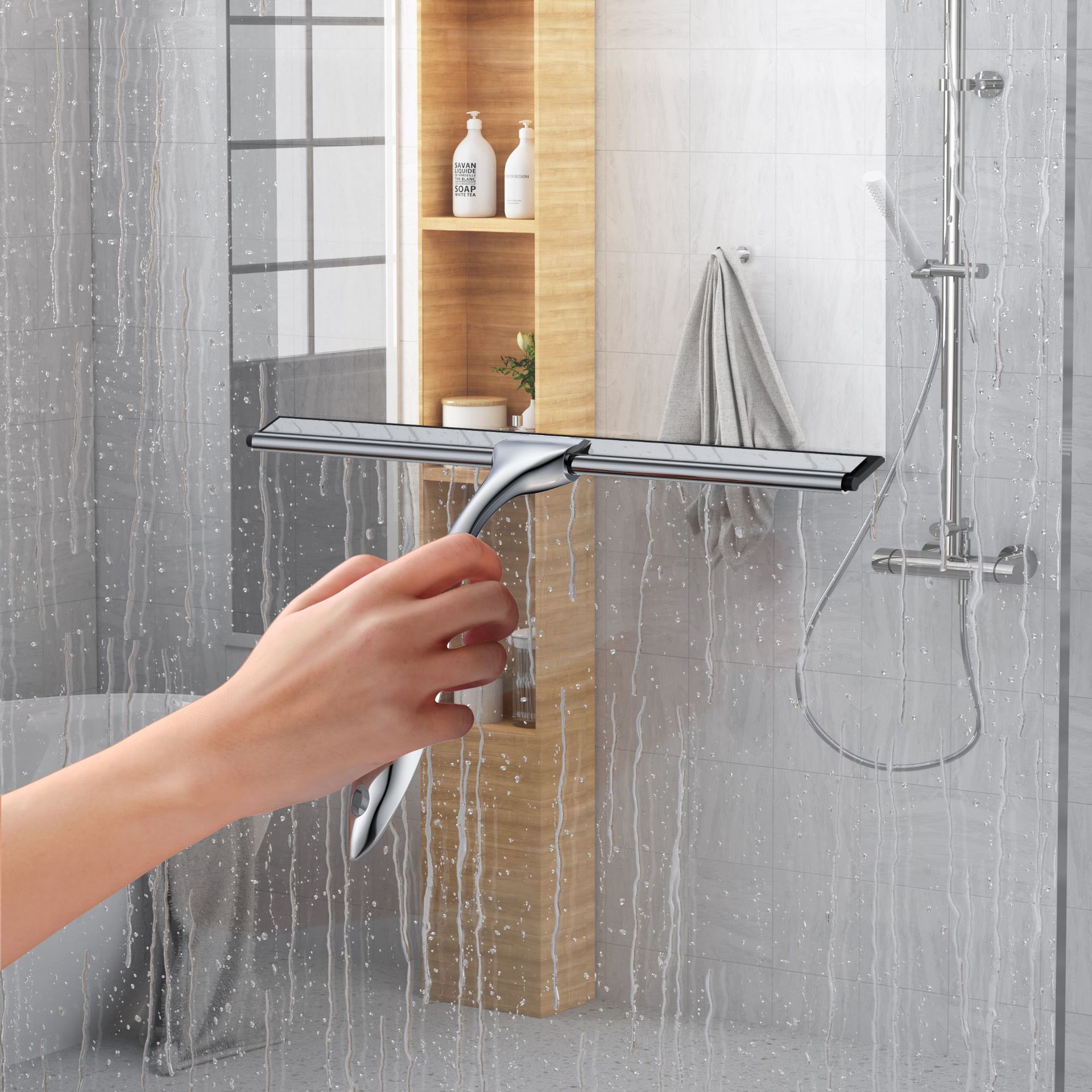 Limpiaparabrisas de vidrio extraíble de acero inoxidable de 10 pulgadas de 12 pulgadas raspador de vidrio de 14 pulgadas herramienta de limpieza raspador limpiaparabrisas