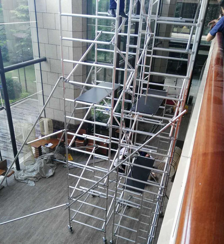 外贸铝合金脚手架规范创意款一件起订欧标亚马逊速卖通外贸单脚手