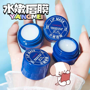 Yangmei Small Blue Jar Vaseline Lip Balm Hydrating, Refreshing and Moisturizing Lip Balm to Fade Lip Lines and Exfoliate Dead Skin Lip Mask