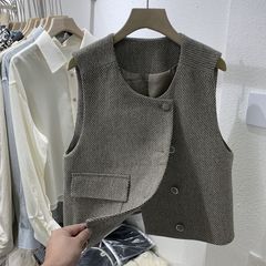 小香风西装马甲女早春秋外搭短款法式洋气减龄高级感外套无袖马夹