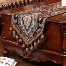 OQ5M批发美式复古桌旗欧式奢华餐桌布长条轻奢茶几盖布电视柜玄关